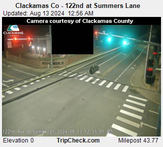 Traffic Cam Clackamas Co - 122nd at Summers Lane